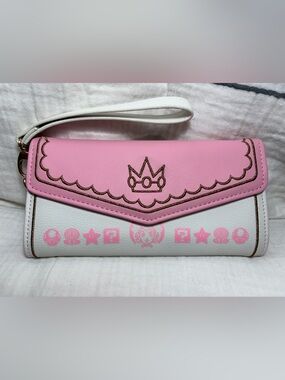 Danielle Nicole Super Mario Princess Peach Wristlet Wallet